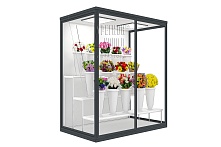 Холодильник для цветов 1,0*2,0*2,2 три стеклянных фасада, двери купе купить в Москве по выгодным ценам в интернет-магазине «Регион Холод»