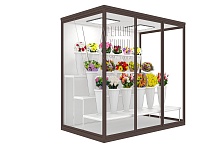 Холодильник для цветов 1,2*2,4*2,2 три стеклянных фасада, двери купе купить в Москве по выгодным ценам в интернет-магазине «Регион Холод»