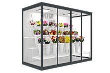 Холодильник для цветов 1,2*3,0*2,2 три стеклянных фасада, двери купе купить в Москве по выгодным ценам в интернет-магазине «Регион Холод»
